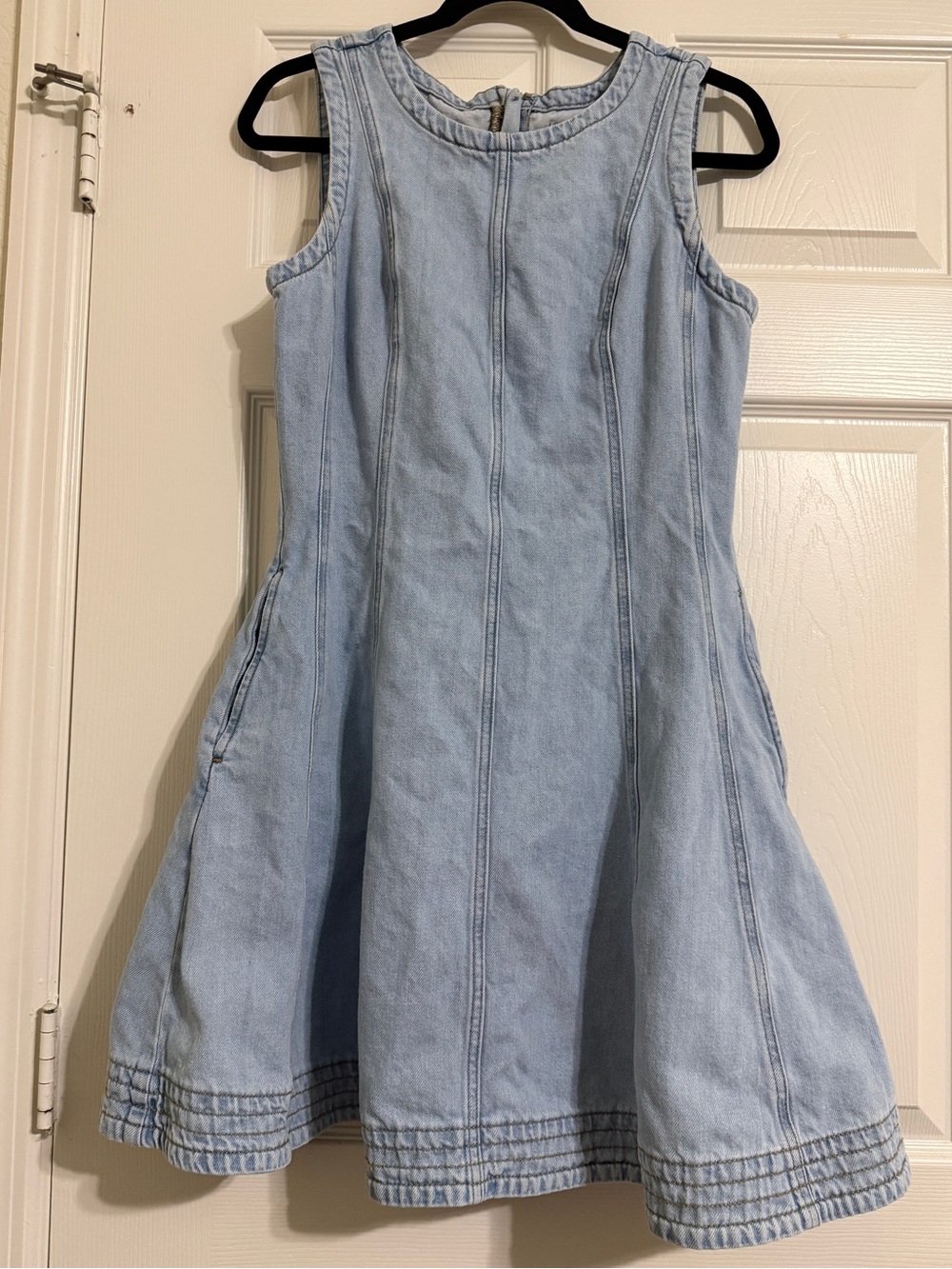 Free Assembly Light Blue Denim A-Line Dress Size Medium
